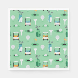 Golf Födelsedagsfest Kids Golfing Mönster Pappersservett