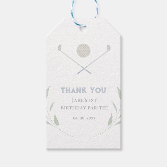 Golf födelsedagsfest-presentmärkre presentetikett (Framsidan)