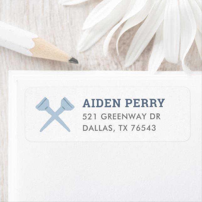 Golf Födelsedagsfest Returadress Etikett (Insitu)