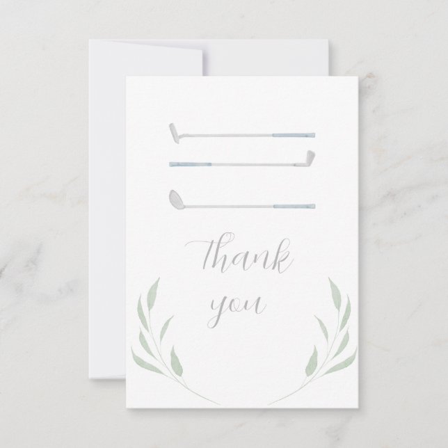 Golf Födelsedagsfest - tackkort Tack Kort (Framsida)