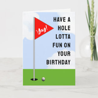 Golf Födelsedagskort Kort