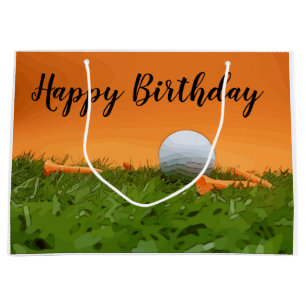 Golf födelsedagspressväska med golf boll och T