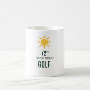 Golf födelsedagsprognos för golfare kaffemugg