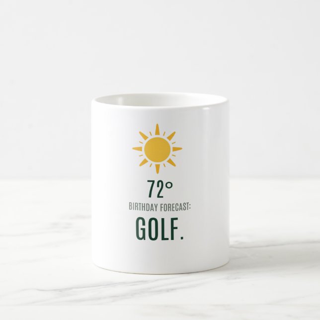 Golf födelsedagsprognos för golfare kaffemugg (Center)
