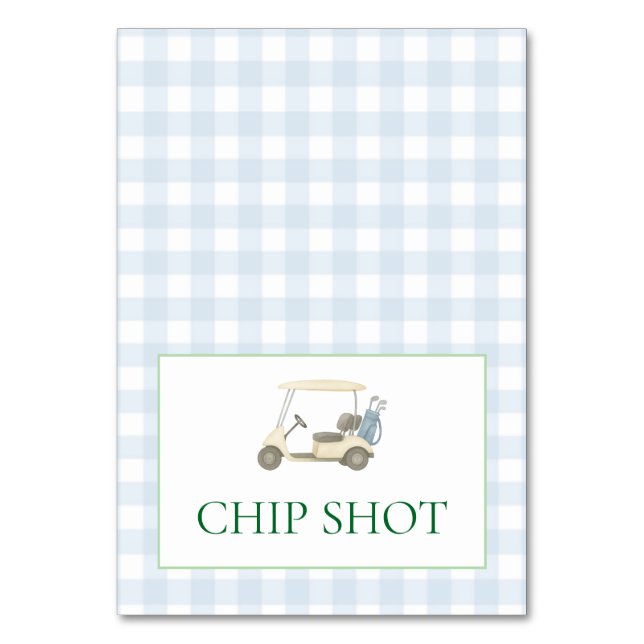 Golf Food Label Bordsnummer (Framsidan)