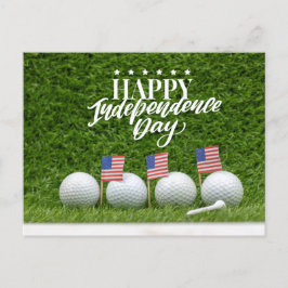 Golf for 4:e juli LYCKLIG Independence day America Vykort