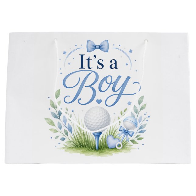 Golf för baby pojke golfare på grön (Framsidan)