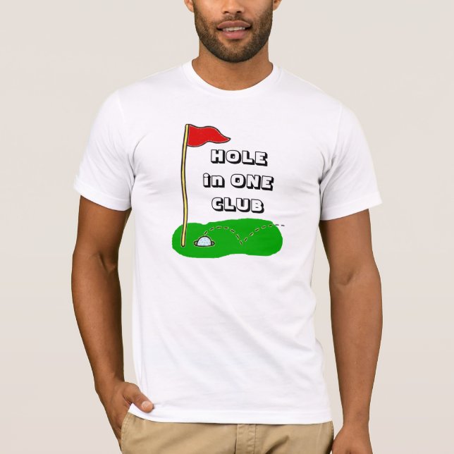 Golf för hole in oneklubbpersonlig t shirt (Framsida)