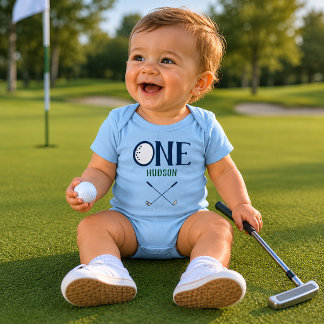 Golf Första Födelsedag Anpassad Kroppsoverall T Shirt