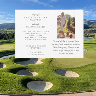Golf Foto Firande Av Livet Inbjudningar