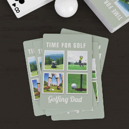 Golf fotokollage golfande pappa spelkort