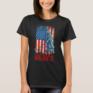 Golf Frihetsgudinnan 4:e juli Boys Kids Ameri T Shirt