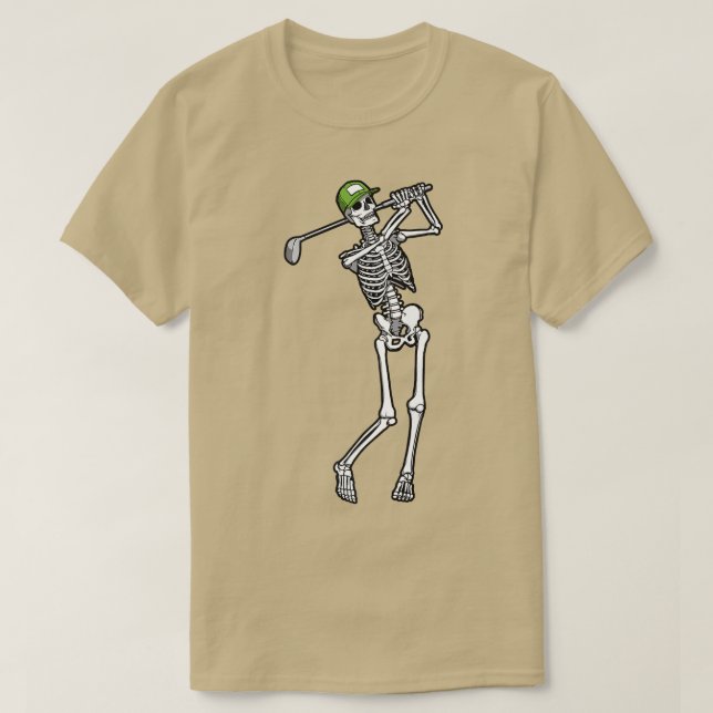 Golf Funny Golfing Skeleton Golfer Halloween  T Shirt (Design framsida)