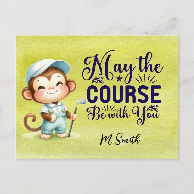 Golf Funny Quotes Kan vara med dig Vykort (Framsida)