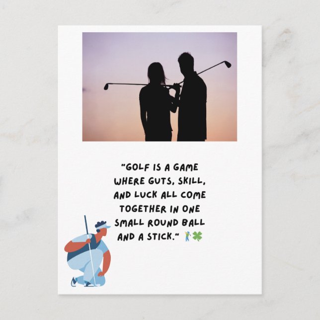 Golf Funny Sayed Citotes Hälsning Golfer Vykort (Framsida)