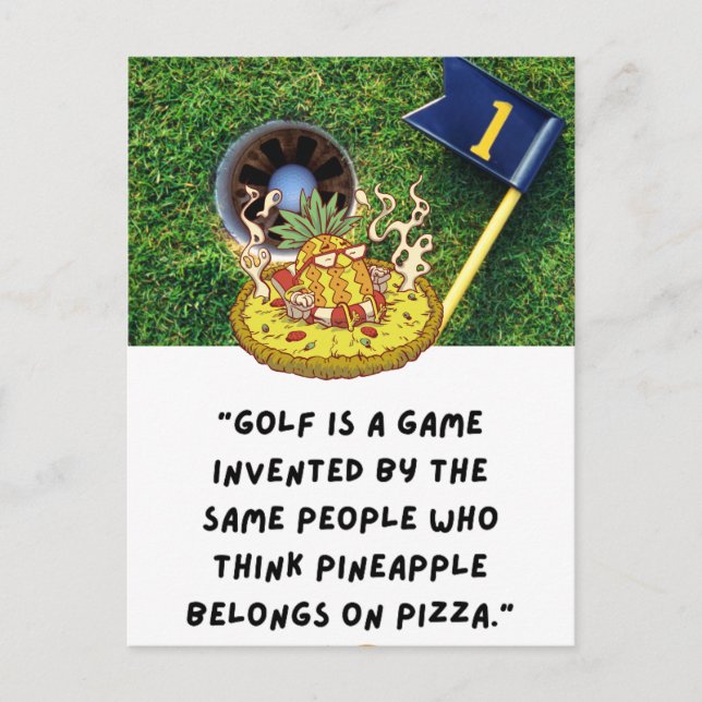 Golf Funny Sayed Citotes Hälsning Golfer Vykort (Framsida)