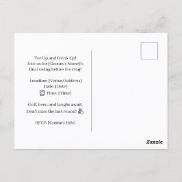 Golf Funny Sayed for Bachelor Golfer Vykort