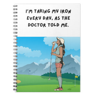 Golf Funny Sayed for women golfer Anteckningsbok