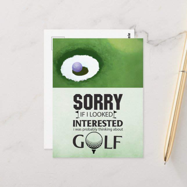 Golf Funny Sayed Quotes for Golfer Vykort (Fram/Back In Situ)