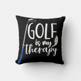 Golf Funny som säger gåvor Golf är min terapi Kudde