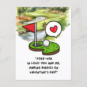 Golf Funny som säger Golfer på Alla hjärtans dag Helg Vykort