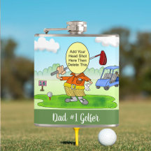 Golf Funny Tecknad Vinyl Wrapped-kolv
