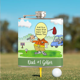 Golf Funny Tecknad Vinyl Wrapped-kolv Fickplunta