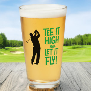 Golf Funny Tee Sports Citote Cute Manar Humor Beer Glaskopp