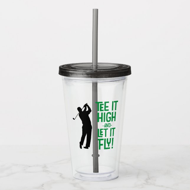 Golf Funny Tee Sports Citote Cute Manar Humor Drin Take Away Mugg (Framsida)