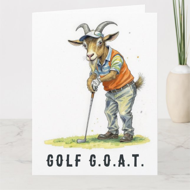 Golf G.O.A.T.- Big Golf Card Tack Kort (Framsida)