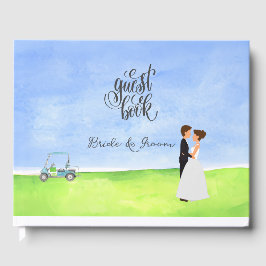 Golf gäst bok för golferBröllopsfest