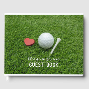 Golf Gästbok golfboll för bröllopsfest