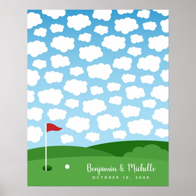 Golf Gästbok Poster - 50 Signaturer (Framsidan)