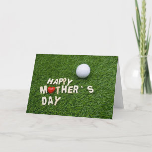 Golf-gåva från Mors dag till mor med golf-boll Kort