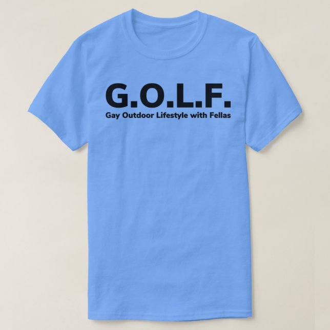GOLF Gay Lifestyle utomhus med Fellas T Shirt (Design framsida)