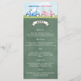 Golf Gender Reveal Menu Meny