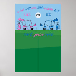 Golf Gender Reveal vad som kan vara förutsägelsete Poster