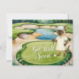 Golf Get well-kort snart Card för kattlovergolfer Vykort