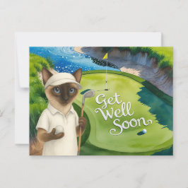 Golf Get well-kort snart Card för kattlovergolfer Vykort