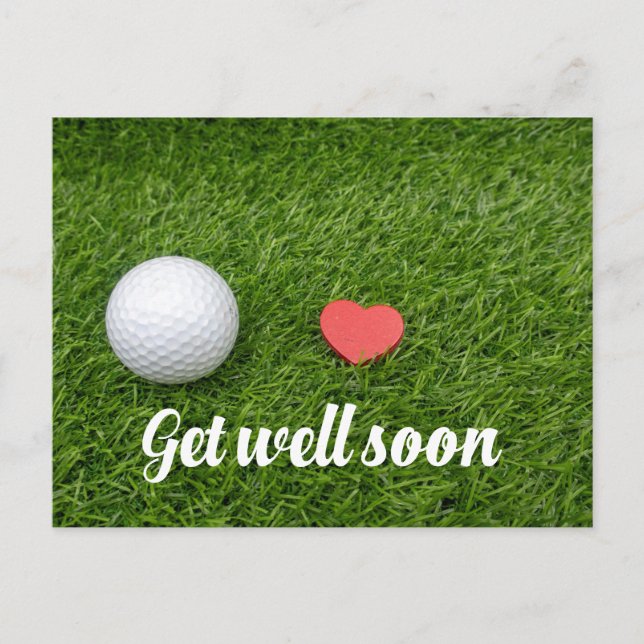 Golf Get well-kort snart till golfer Vykort (Framsida)