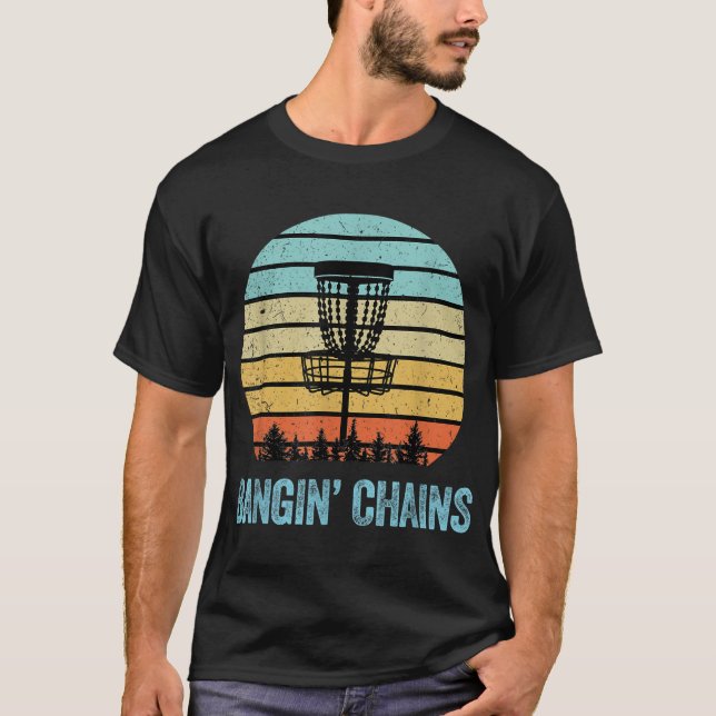 Golf-gif (golf Funny Banging Chains Retro Disk Gol T Shirt (Framsida)