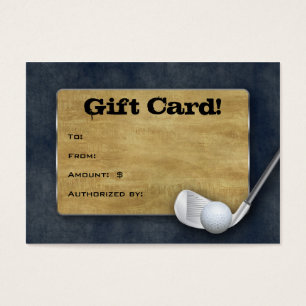Golf Gift Card - Fars dag Blue Denim Visitkort