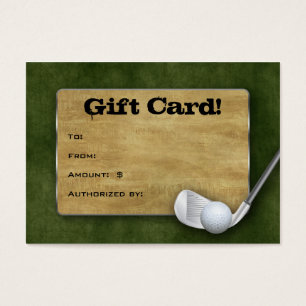 Golf Gift Card - Grönten Fars dag Visitkort