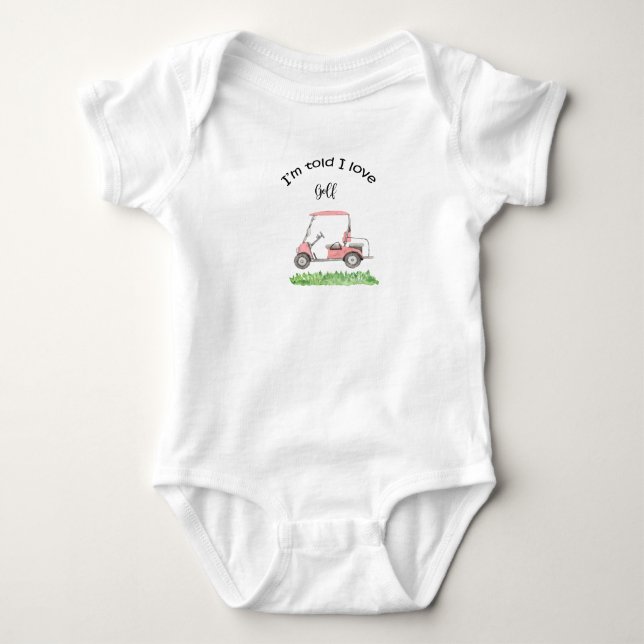 Golf Gift for Baby Shower Flicka Golfer Baby B T Shirt (Framsida)