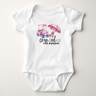 Golf Gift for Baby Shower Girl med golfvagn T Shirt