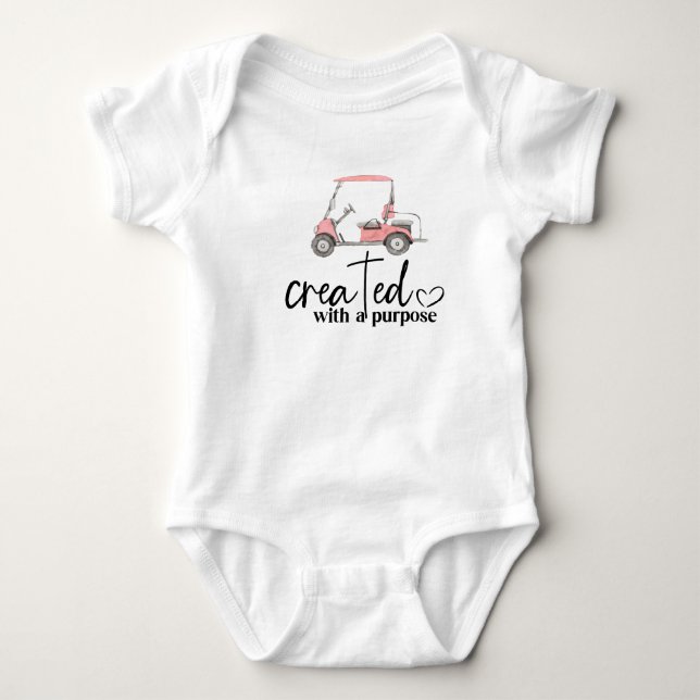 Golf Gift for Baby Shower Golfer Golf Cart T Shirt (Framsida)