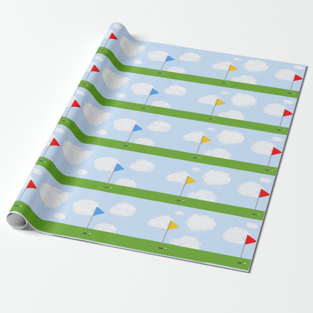 Golf Gift Presentpapper (Utrullad)