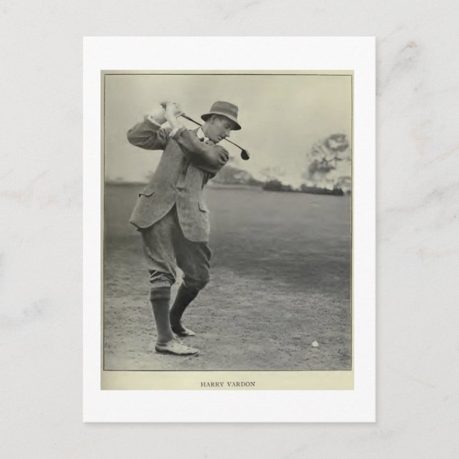 Golf Gifts- Harry Vardon Postcards Vykort (Framsida)