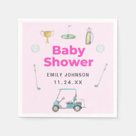 Golf Girl Baby Shower Pappersservett