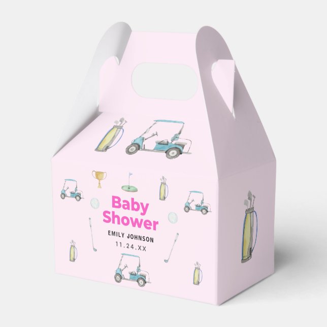 Golf Girl Baby Shower Presentaskar (Framsidan Sidan)